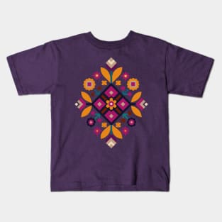 Bulgarian Folk Art Floral Ornament Kids T-Shirt